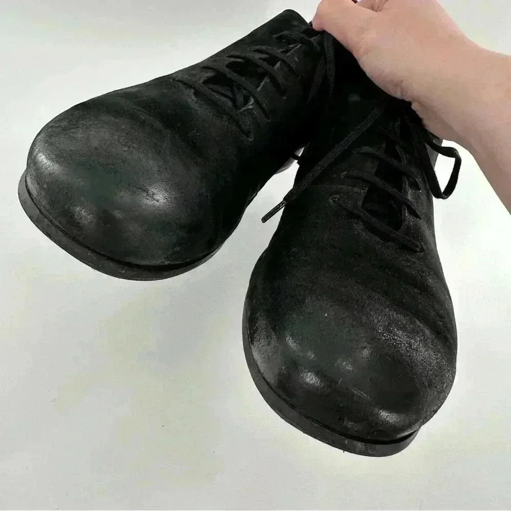 John Fluevog mens chukka boots size 12 black nubuck leather hipster grunge punk